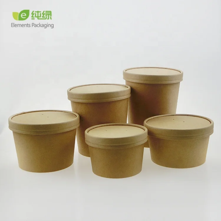 Ice Cream Cup 16 oz Custom Takeaway Milkshake Cups Logo Cardboard Soup Bowl Ice Cream Packaging Paper Cup