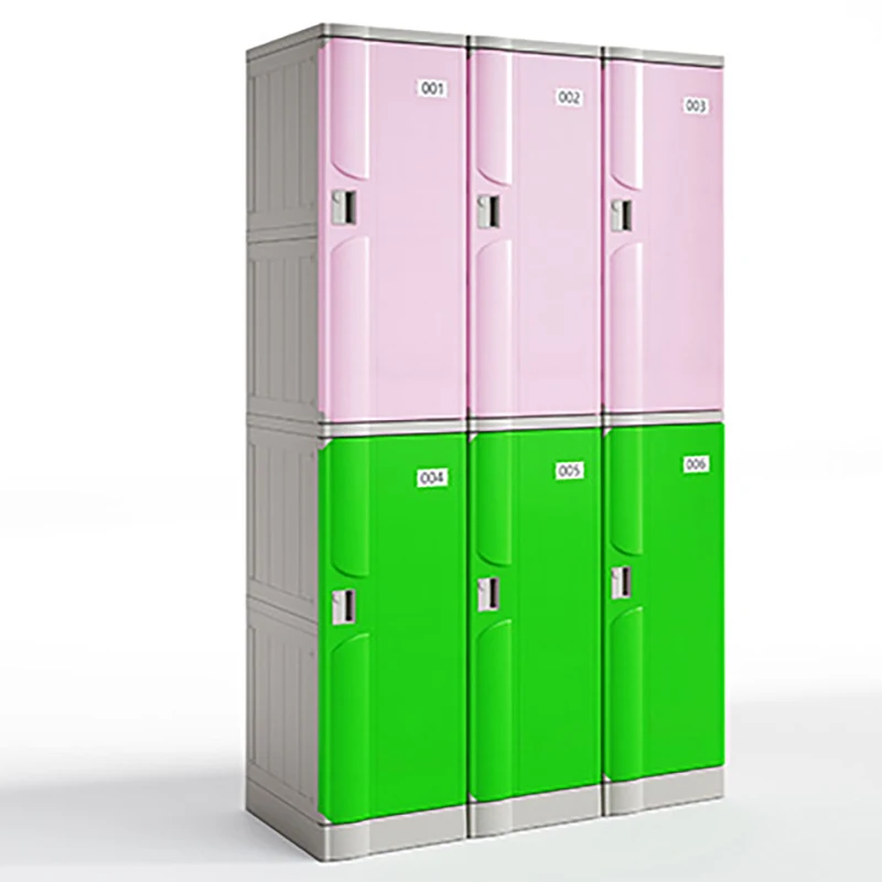 Hot selling 6-door storage cabinets, school ABS storage cabinets, gym wardrobes, employee gym plastic storage cabinets