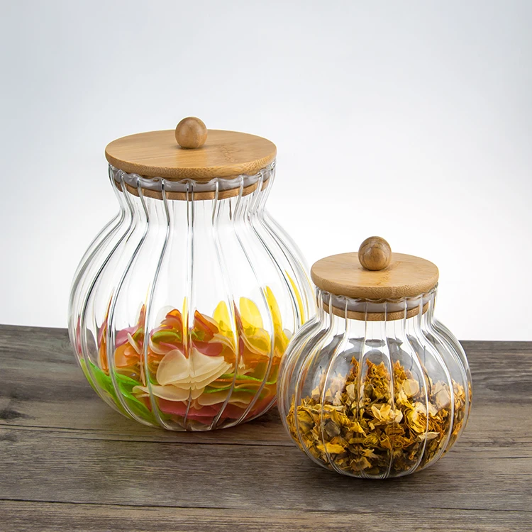 Pumpkin Shaped Mason Jar high borosilicate food sealed glass jar with sealed lids