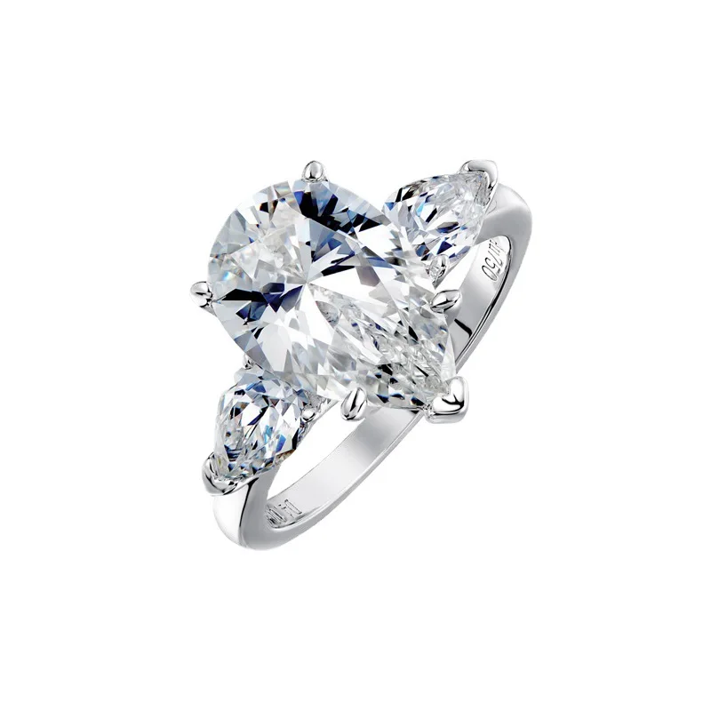 Aimgal изысканные ювелирные изделия 3ct 3EX лабораторные бриллианты s925 посеребренные 18k золотые каплевидные обручальные бриллиантовые кольца