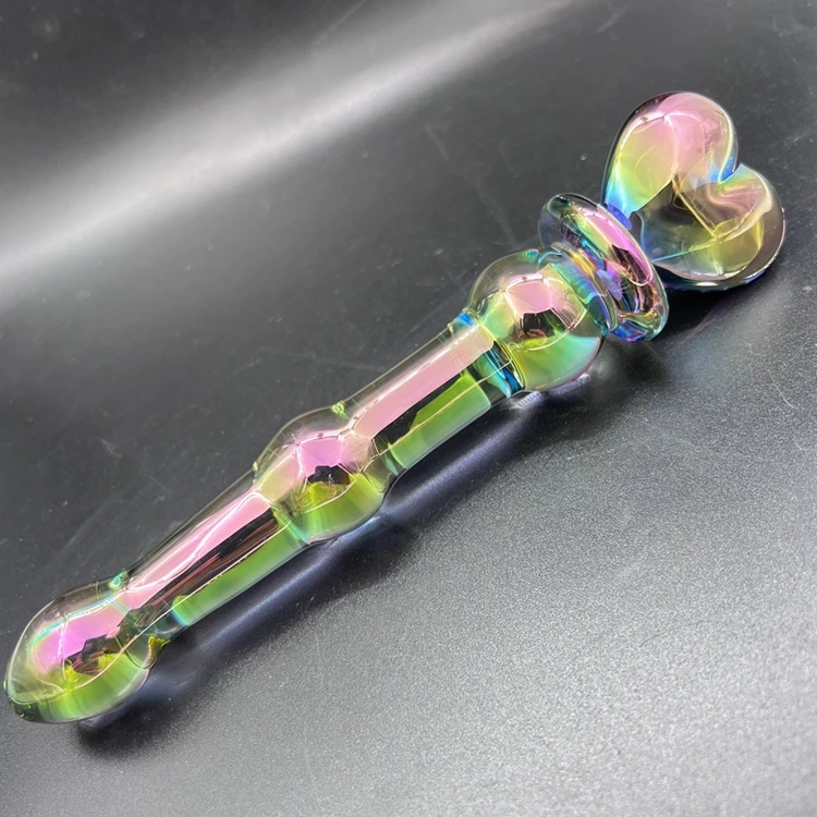 Customized Safty Erotic Products Silver Plating Crystal Glass Dildo