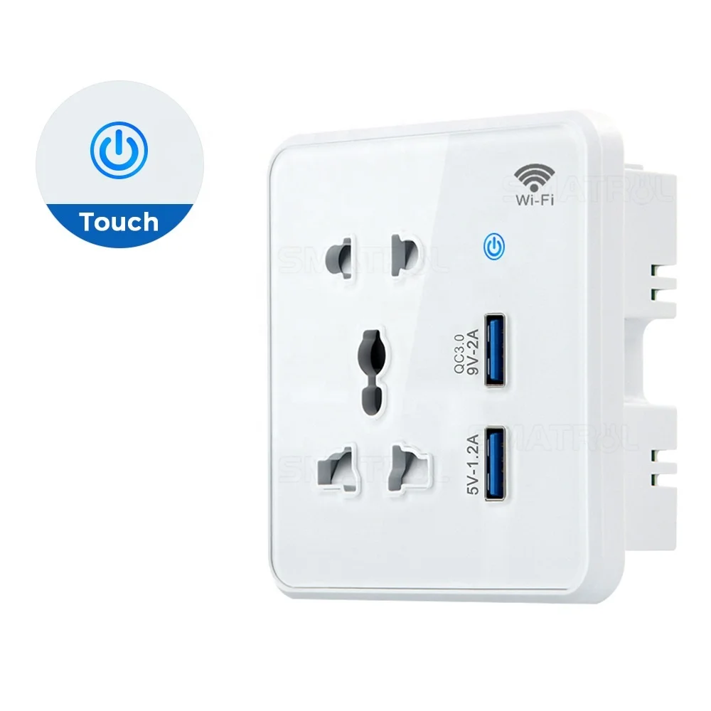 Tuya Bluetooth Великобритании ЕС французский 86 ПК Стекло Smart Wifi разъем USB Alex Google Home контроль прикосновения сроки розетки беспроводной доступ в Интернет