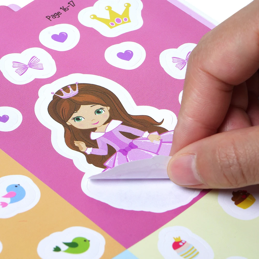 Cartoon Stickers Draw Book Children Gifts Custom Kids  Coloring and Stickers Activity  book printing services