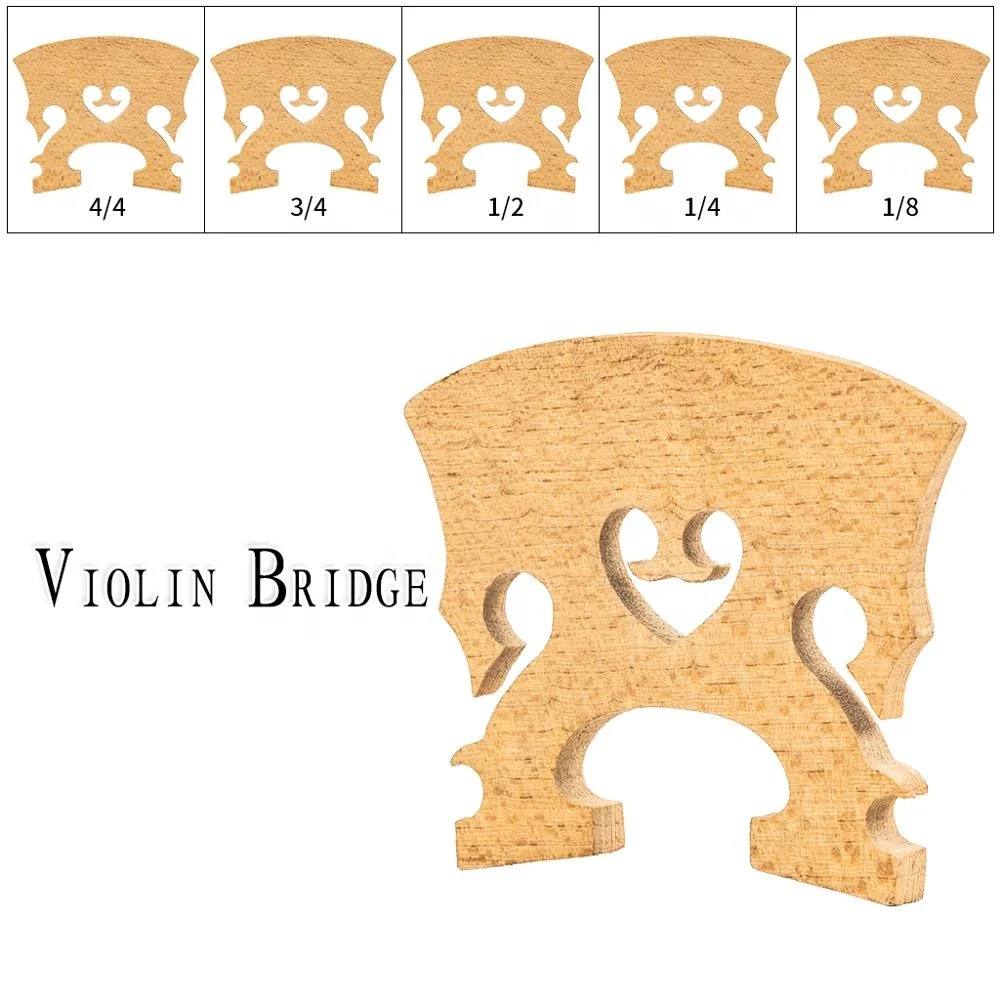 NAOMI Violin Bridge Maple Baroque Violin Parts 4/4 3/4 1/2 1/4 1/8 Acoustic Violin Bridge