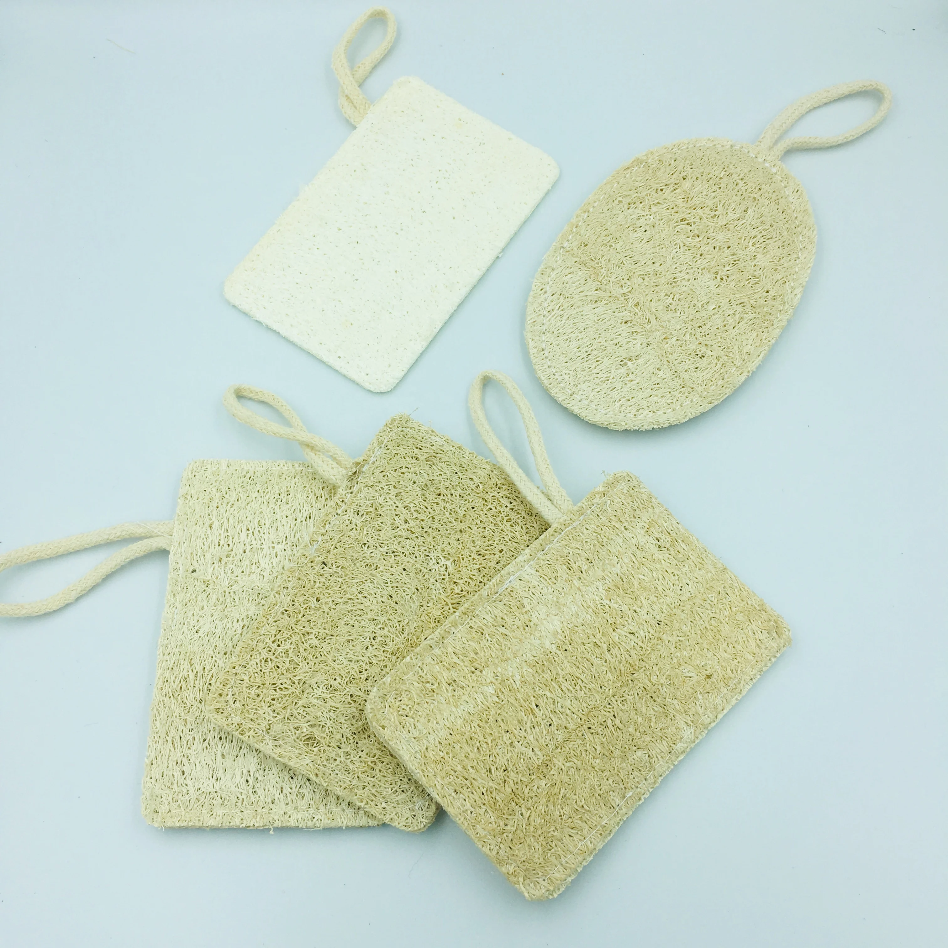 Zero waste plastic free natural luffa fiber clean pad dish clean loofah sponge for bath shower washing pads