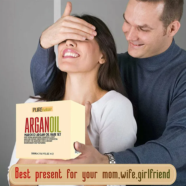 Wholesale Natural Moisturizing Argan Oil Shampoo Conditioner Sulfate Free Shampoo Hair Loss Care Keratin Argan Oil Hair Shampoo