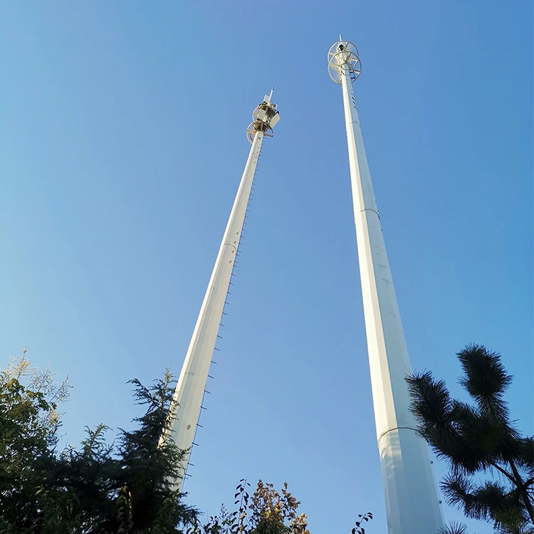 Pipe Telecommunication Wifi Antenna Tower Galvanized Single Tube Communication Tower Steel Tubular Pole