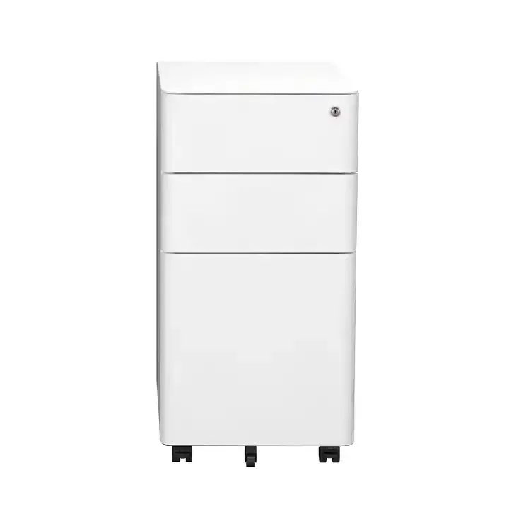 Lateral Portable Metal 3 Drawer Small Under Desk Mobile Filing Cabinet