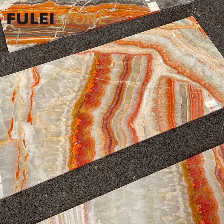 Villa Project size Rainbow Onyx cut to size for wall