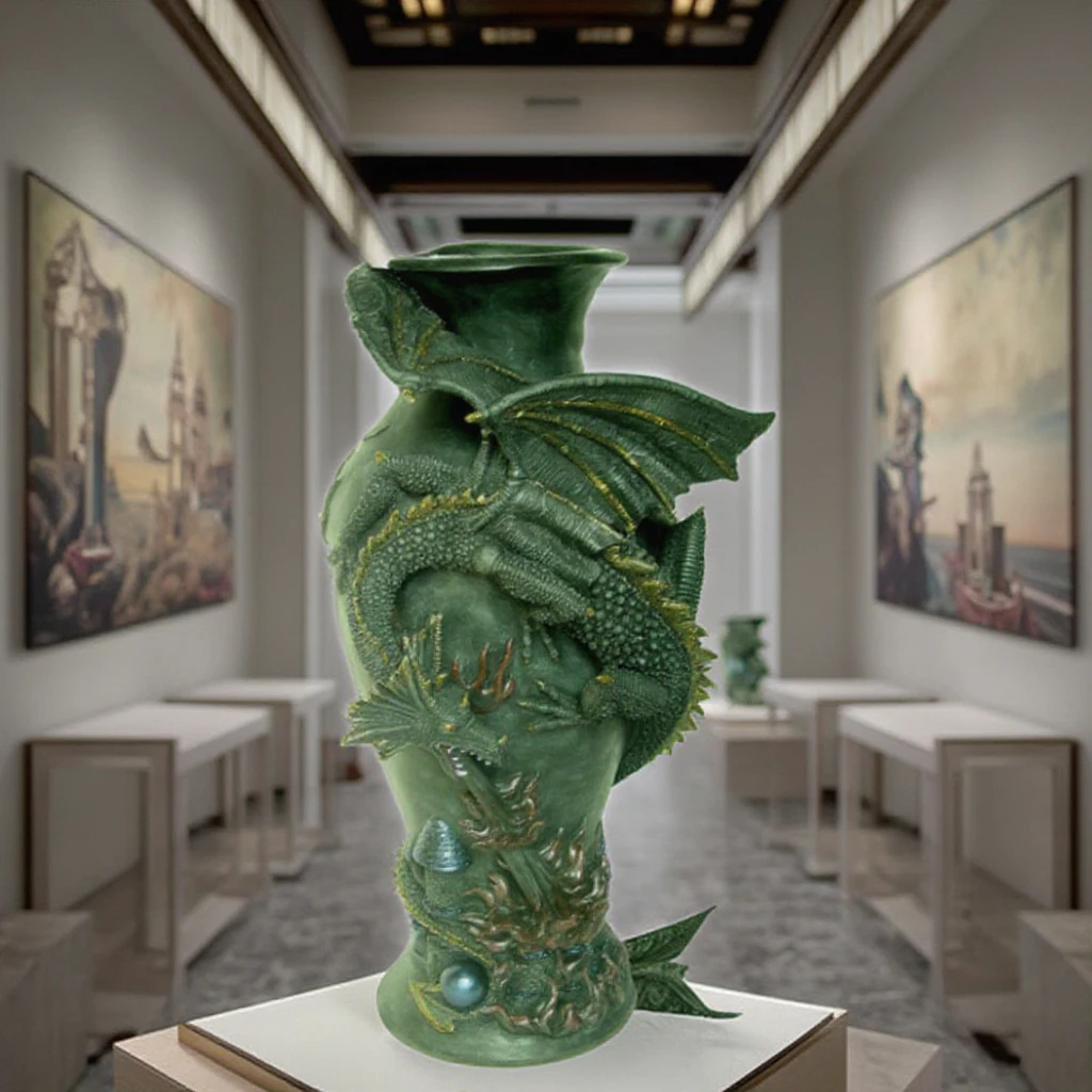 20 5 дюймов Высокое качество ручной работы Китайские драконы смолы