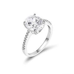 New fashion fine jewelry custom 925 sterling silver engagement wedding diamond gemstone rings for women