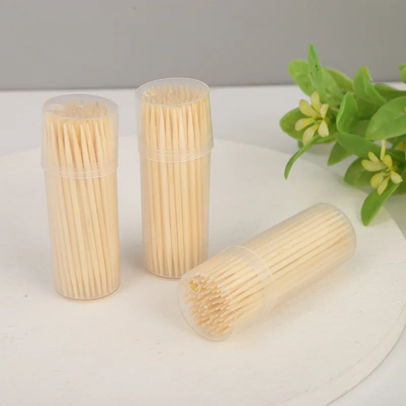 Discount Direct manufacturer Double-point Wood Mint Flavor Toothpick bulk bamboo toothpicks