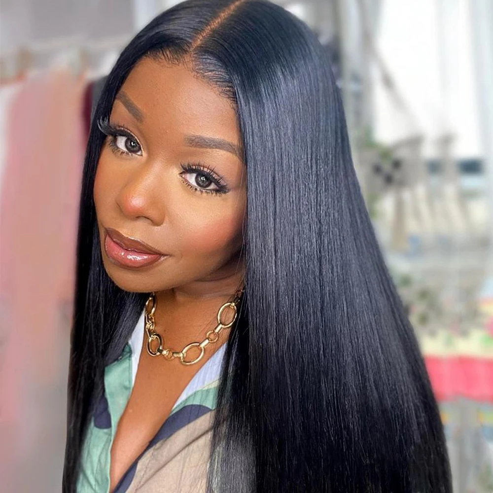 Wholesale 150% Density 10A Virgin Indian Straight 13x4 Transparent Lace Front Wigs for Black Women Full Lace Human Hair Wigs