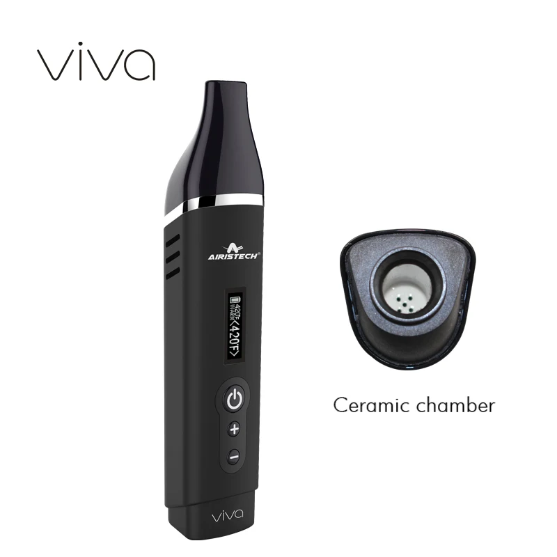 
2020 Premium airis herbva viva Dry Herb pen vaporizador private label digital vaporiser for dry herb with OLED Screen L 