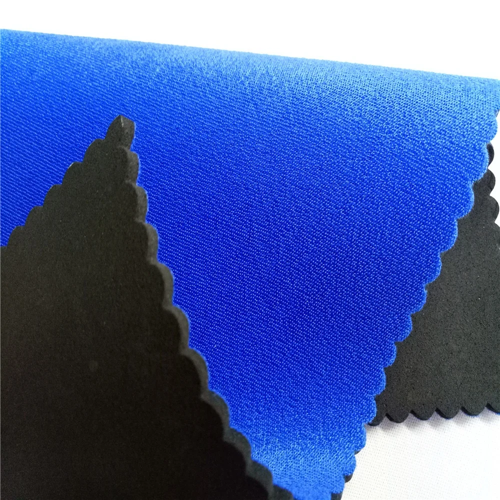 Factory Direct 3mm SBR Laminate Blue Nylon Loop Material High Performance Rubber Sheet Fabric Terry Neoprene Fabric