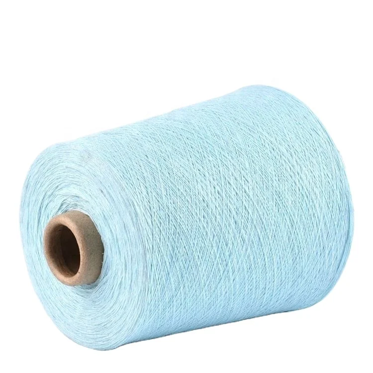 Wholesale Eco Low Price Polyester Cotton Blended OE Yarn Recycled 65/35 50/50 Knitting Yarn Sewing thread