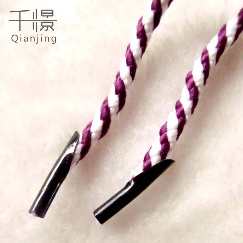 CT008 manufacturer supply gift box drawstring bags handle cord pieces with plastic tips