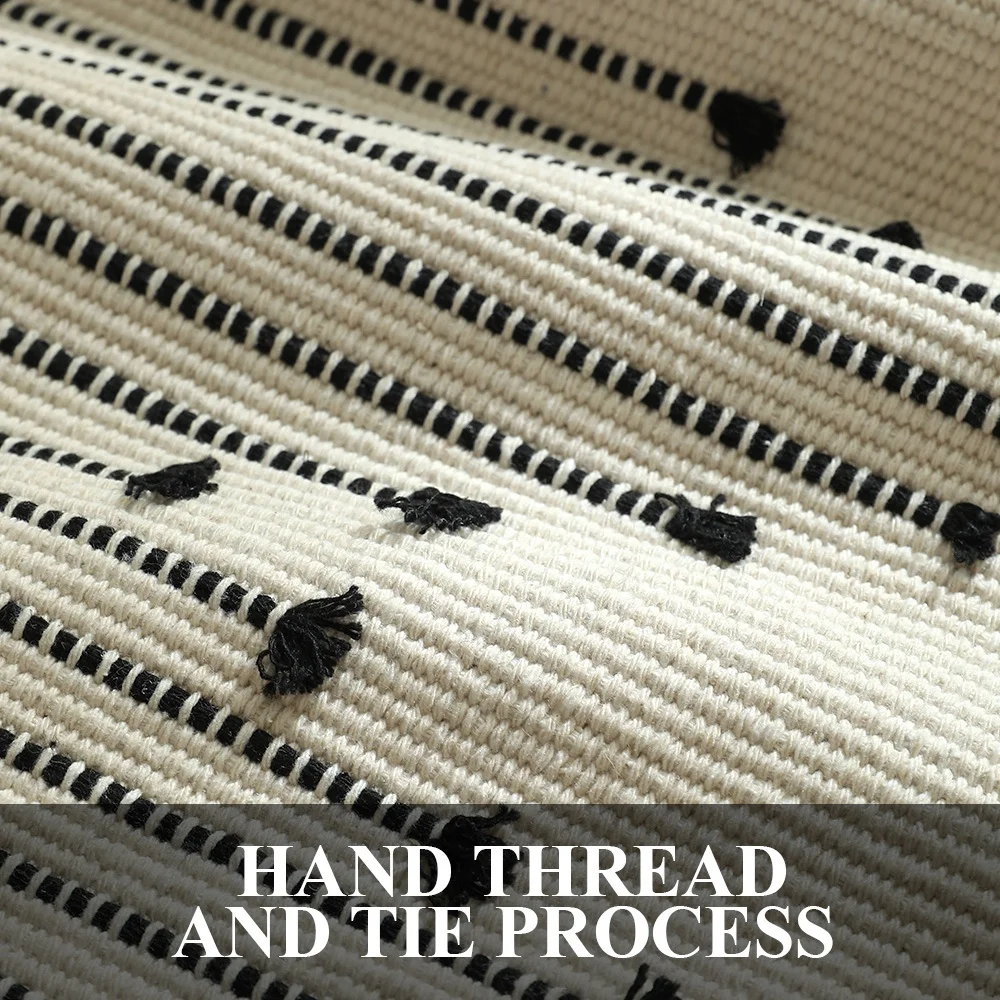Hot Selling Handmade Woven Bohemia Floor Mat Decorative Padding Tassels Area Rugs For Bedroom