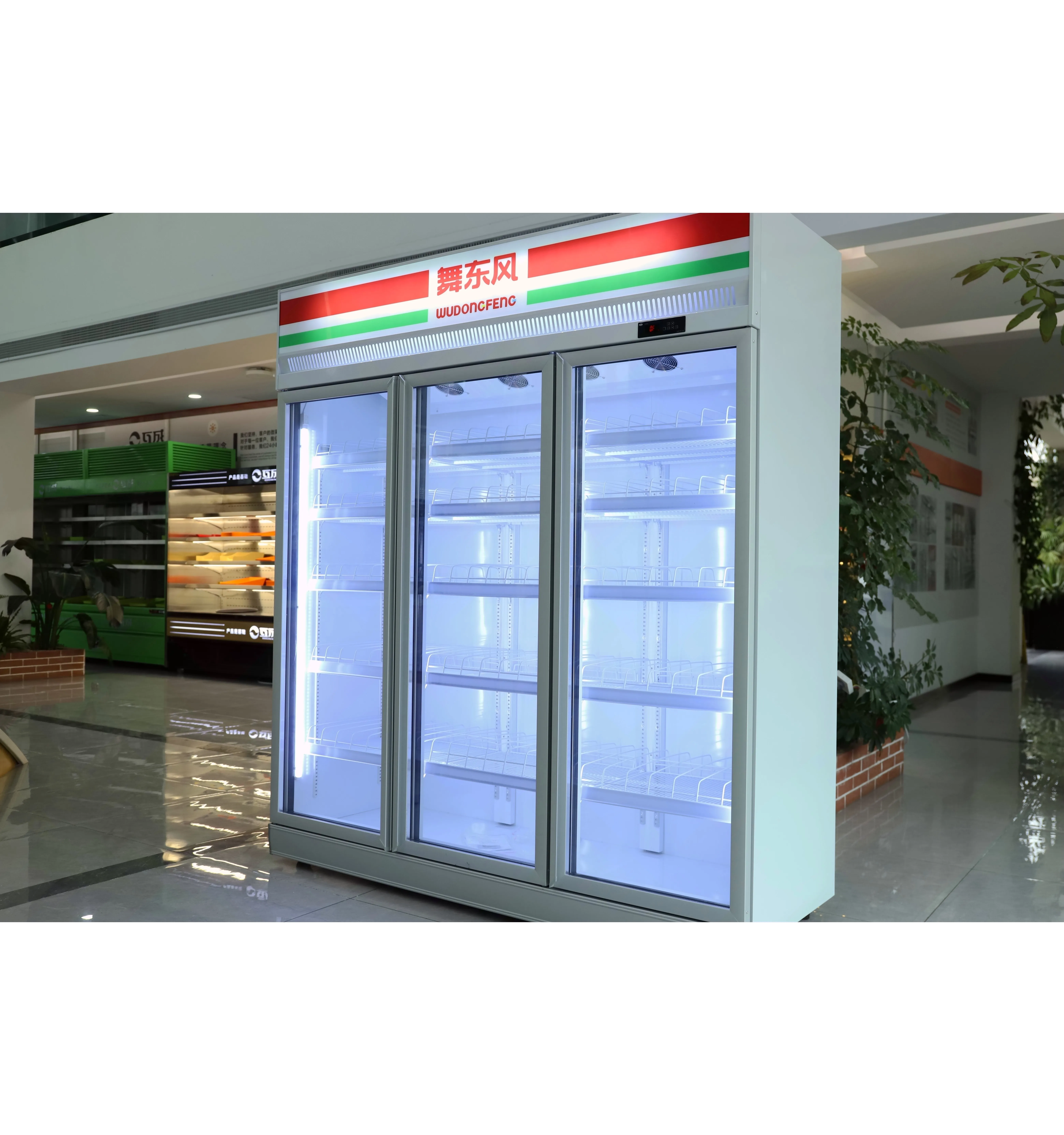 2 Door Pepsi Supermarket Commercial Vertical Upright Display Beverage Cooler Refrigerator Showcase With Glass Door Freezer