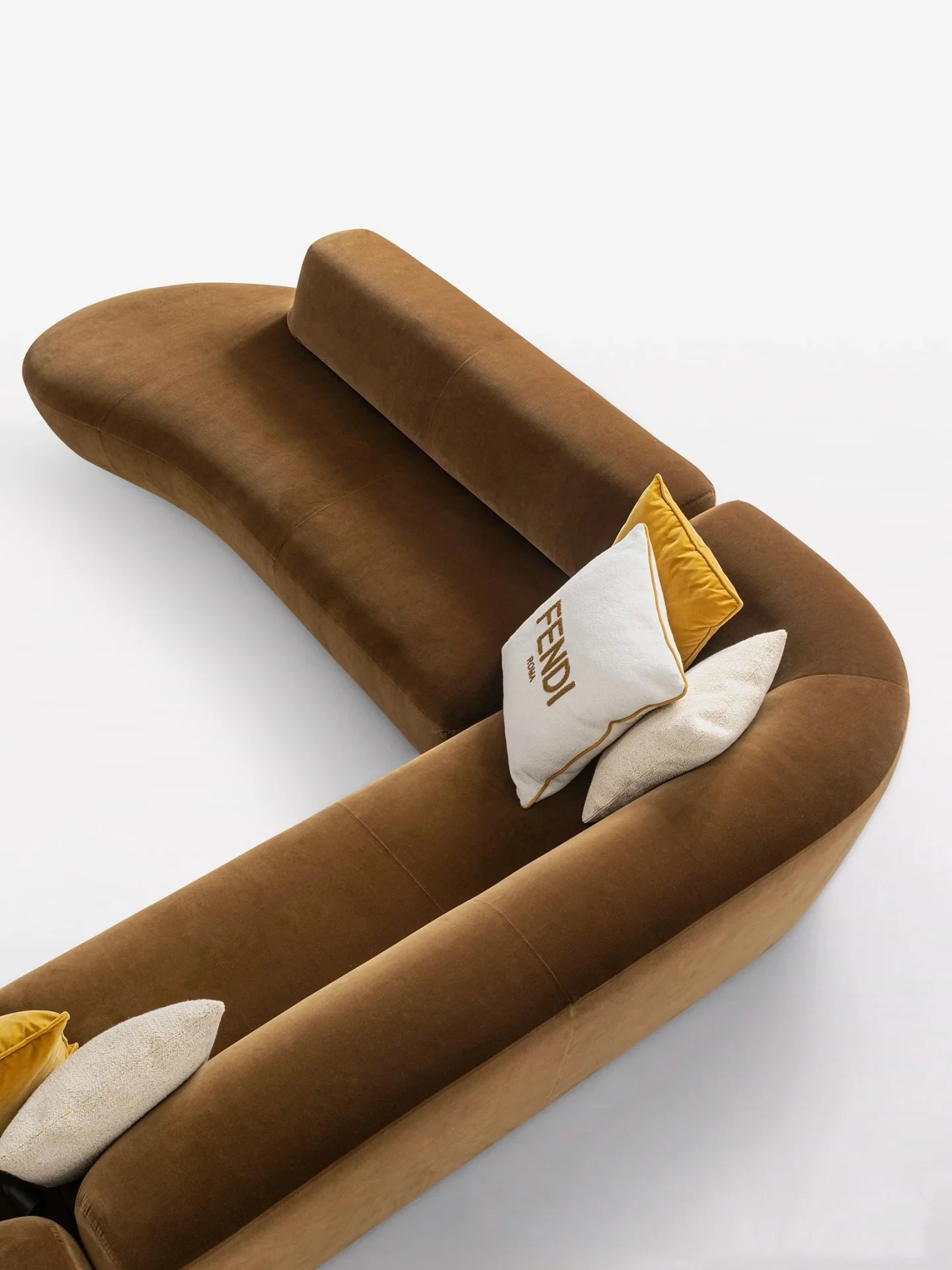 Fabric new curved sofa Italian villa design living room combination custom furniture Foshan furniture