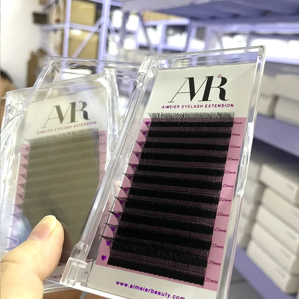 Korean Top Double Tip Pbt Fiber Eyelash Extensions 0.07 Y Lash B C curl Mega Volume pestanas yy shape lashes