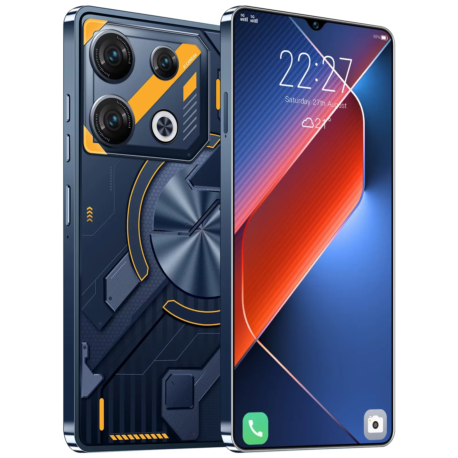 Дешевые GT20 Pro 16 ГБ + 1 ТБ памяти 7 3 дюймов HD экран Android 14 Global 5G смартфон Горячая Настройка