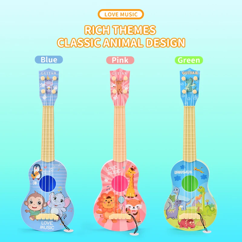 Four-string Guitar Instrument Toys Musical Instruments Early Learning Music Learning Toy Baby Music Toy