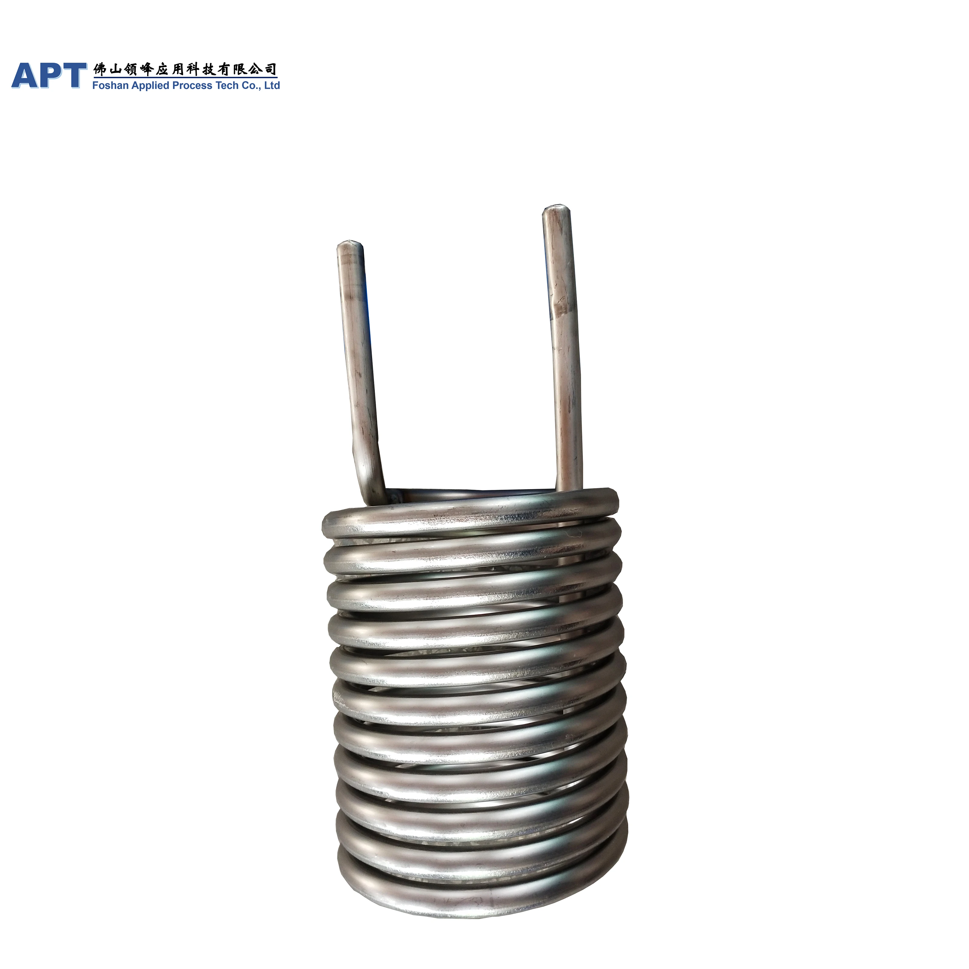 
OEM-design Ti shell and tube refrigeration parts price for fish tank water cooled evaporator for chiller 1.75kw 