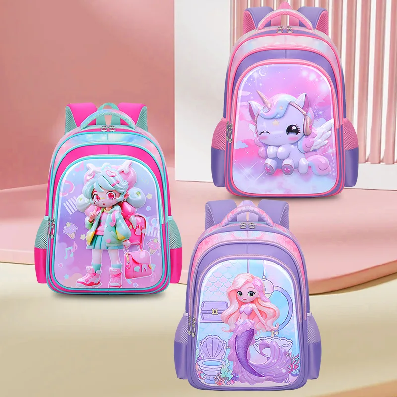 Top Fashion caricature waterproof design backpack school bags for children kindergarten kids backpack color unicorn school bag