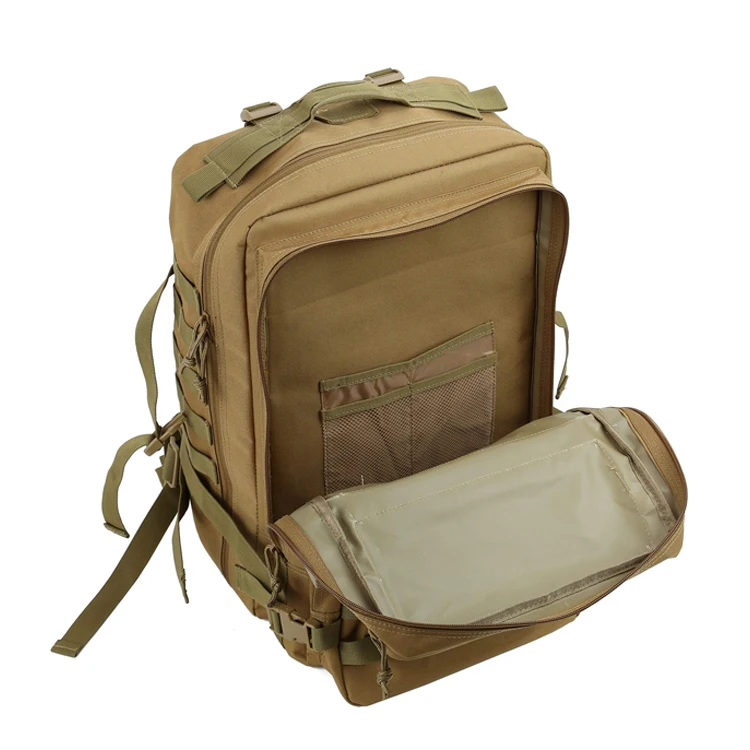 Outdoor 3P attack tactical backpack multi-functional 45L large capacity camouflage field sports hiking backpack