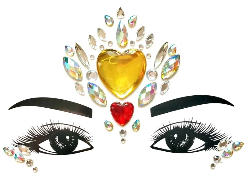 
face gems large bindi sticker crystal festival face jewels self adhesive glitter forehead bindis 