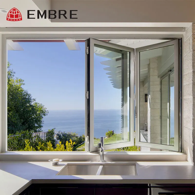 EMBRE brand folding windows for the balcony contemporary aluminium folding window