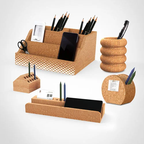 Cork pencil box Cork pen holder DIY for School, Office,  Home  Custom design, desk organizer