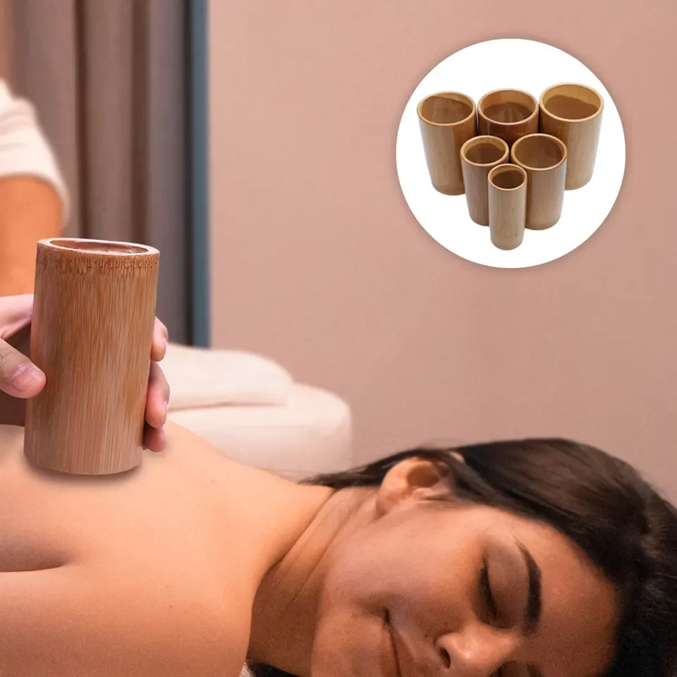 Aihao Brand 2024 Hot Product DropShipping 6cm Size 5PCS Hijama Cups Wholesale Bamboo Jar Cupping