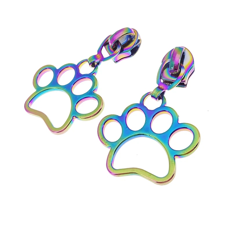 Paw Shape Decorative Zipper Slider Puller For Nylon Zip Pull For Clothing