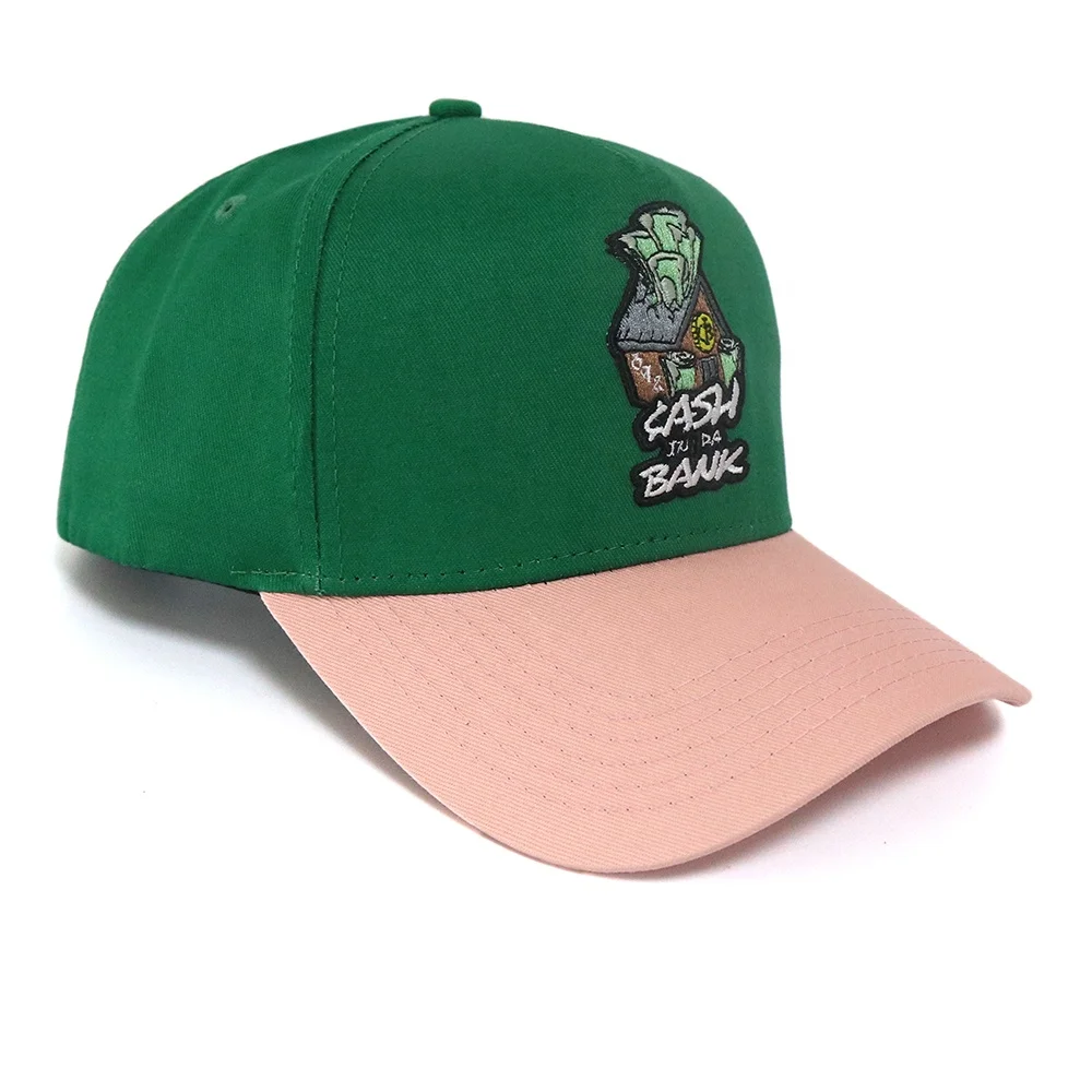 New Arrival High Quality Branded Headwear 5 Panels Cotton Baseball Caps With 3D Raised Embroidery Logo Hiphop Headwear Hats