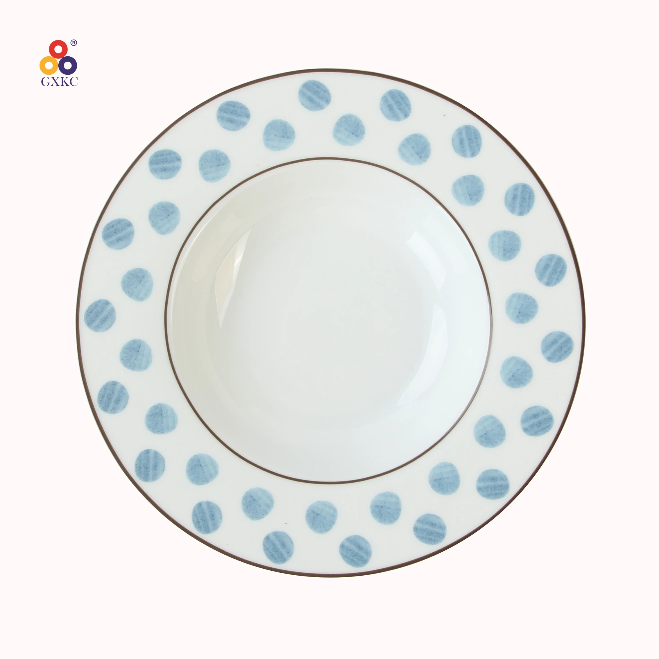 New Products In The Market GXKC 20Pcs Royal Blue New Bone china Porcelain Dinnerware Sets