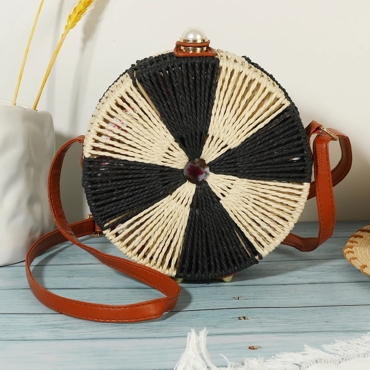 2024 For Women coconut shell handmade handbag knitted bag susen handbags ladies