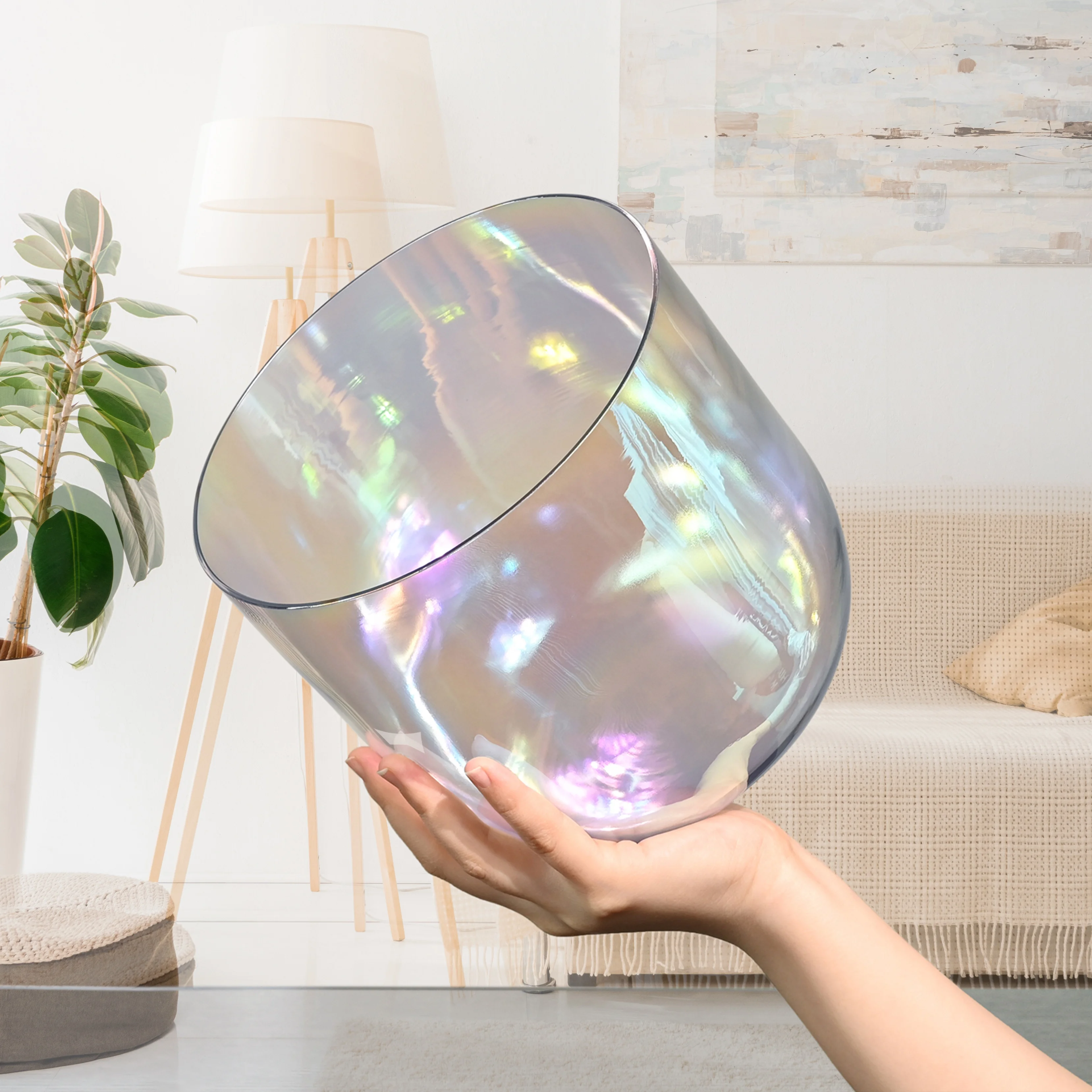 SUCCESS High Quality Clear Quartz Crystal Bowls Color Quartz 432 Hz Alchemy Cosmic Crystal Singing Bowls Set