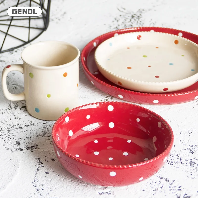 Factory Latest Support Custom Ceramic Plate French Style Party Kitchen Tableware Durable Ceramic Dinner Plate