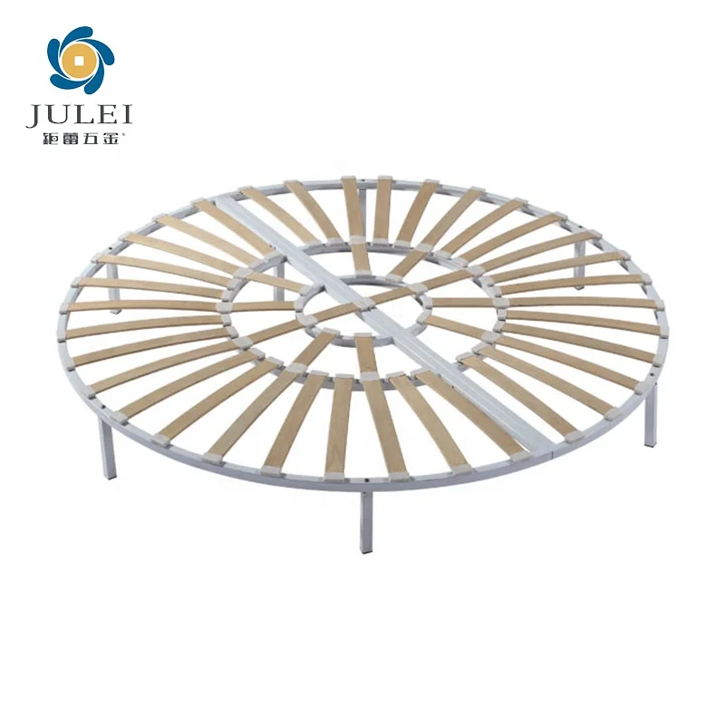Romantic Style Queen Size Easy Installation Metal Single Circular Flat Bed Frame For Adult