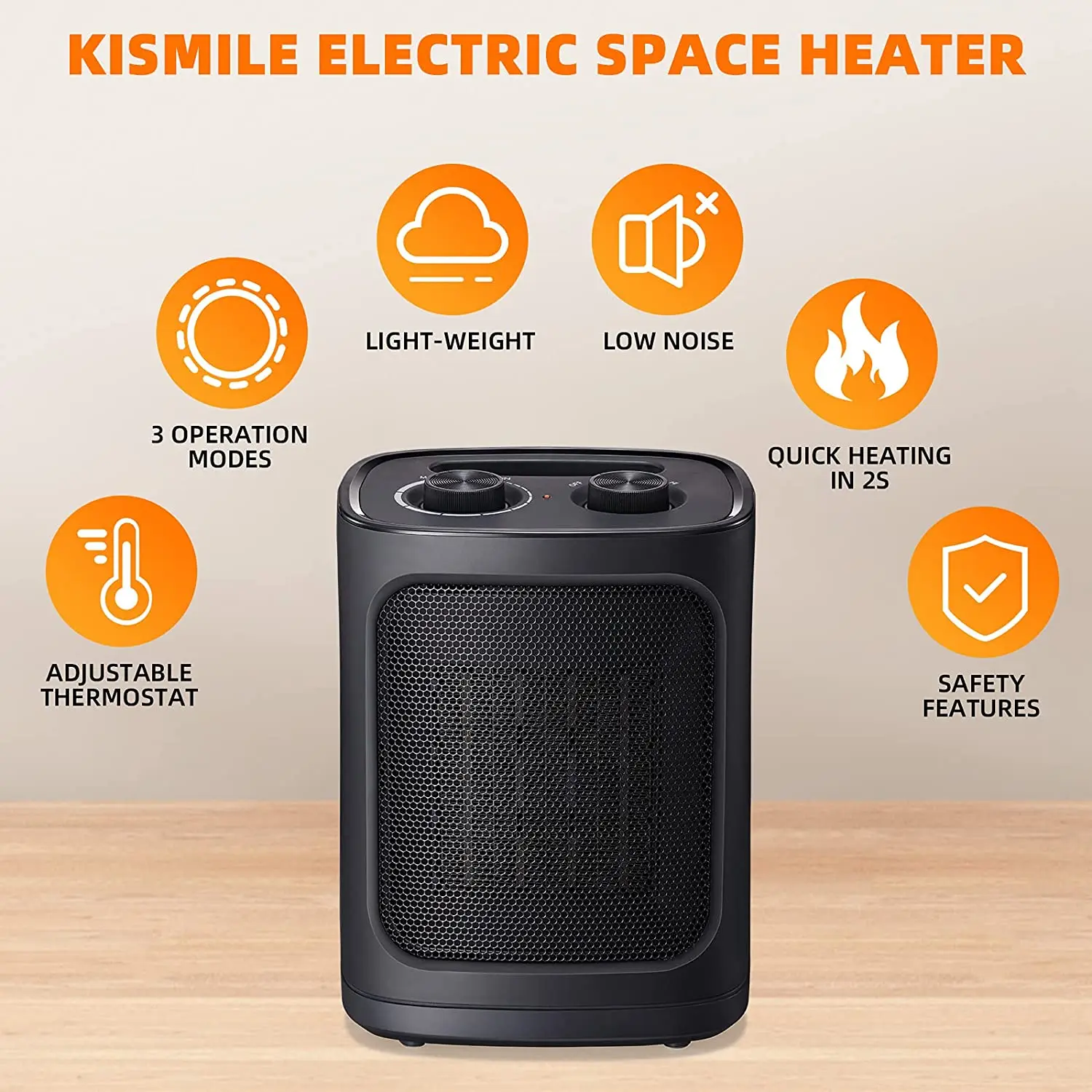 UK Exclusive Room Plug In Electric House Cooling Fan and Heater Cheap Heaters