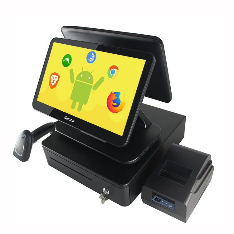 14 inch Dual touch screen Hardware billing electronic cash register POS machine