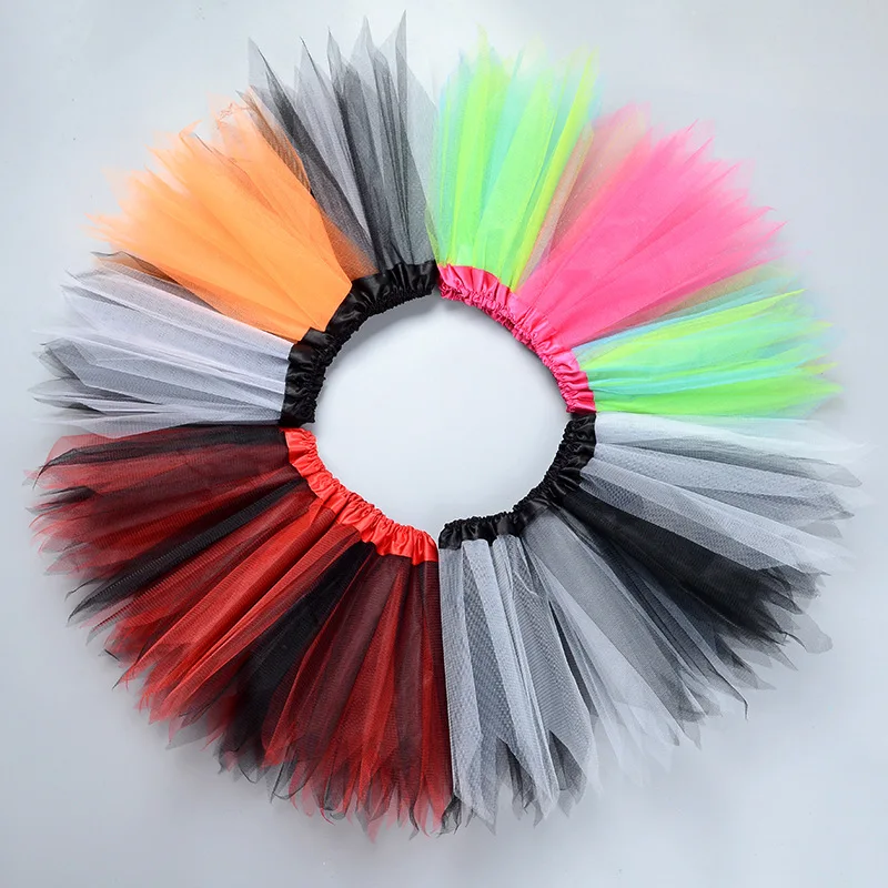 FuYu Factory Wholesale Girls Rainbow Colorful Mesh Custom Fashion tutu Dress For Babys