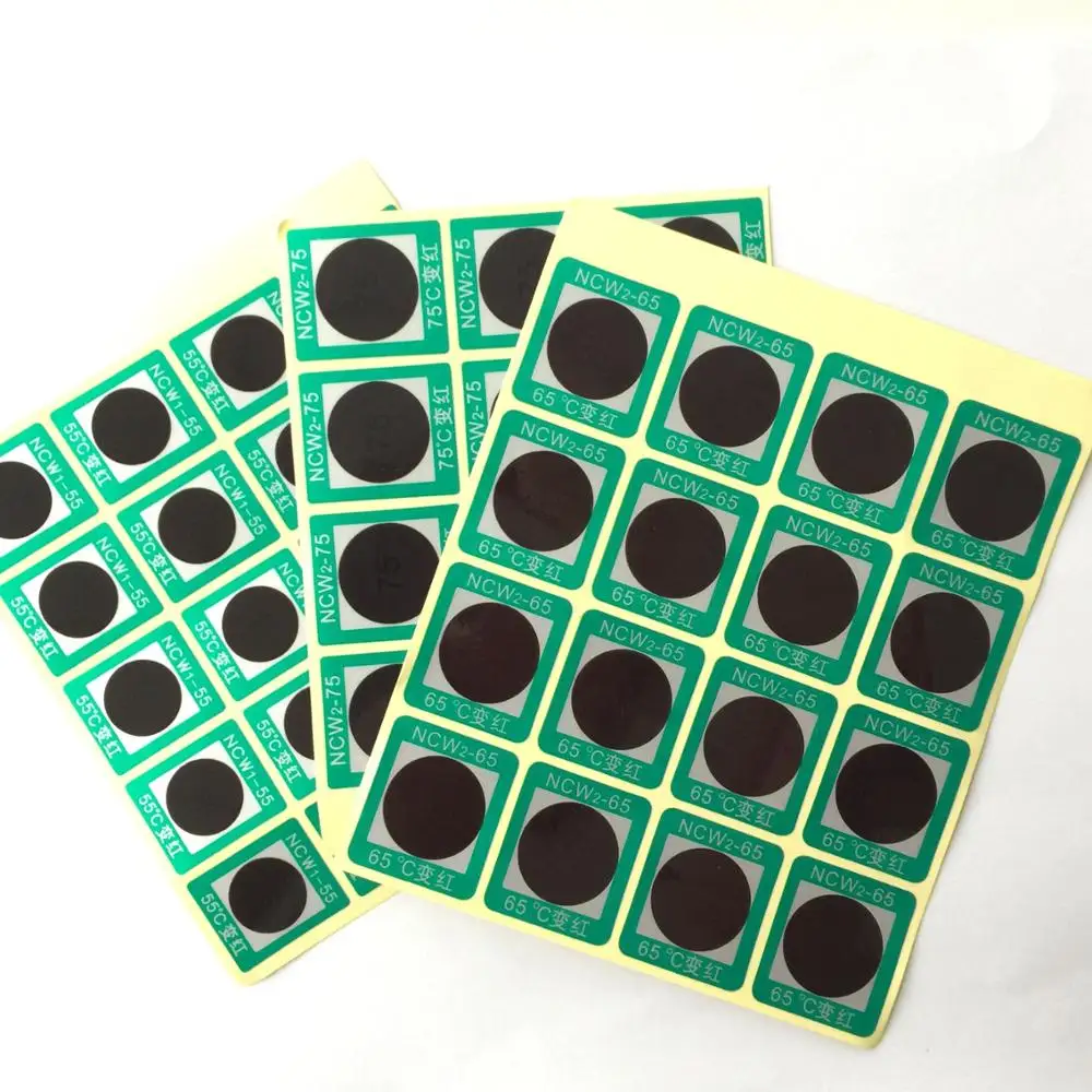 Thermal Temperature Sensor Stickers 65 Degrees Reversible Temperature Labels