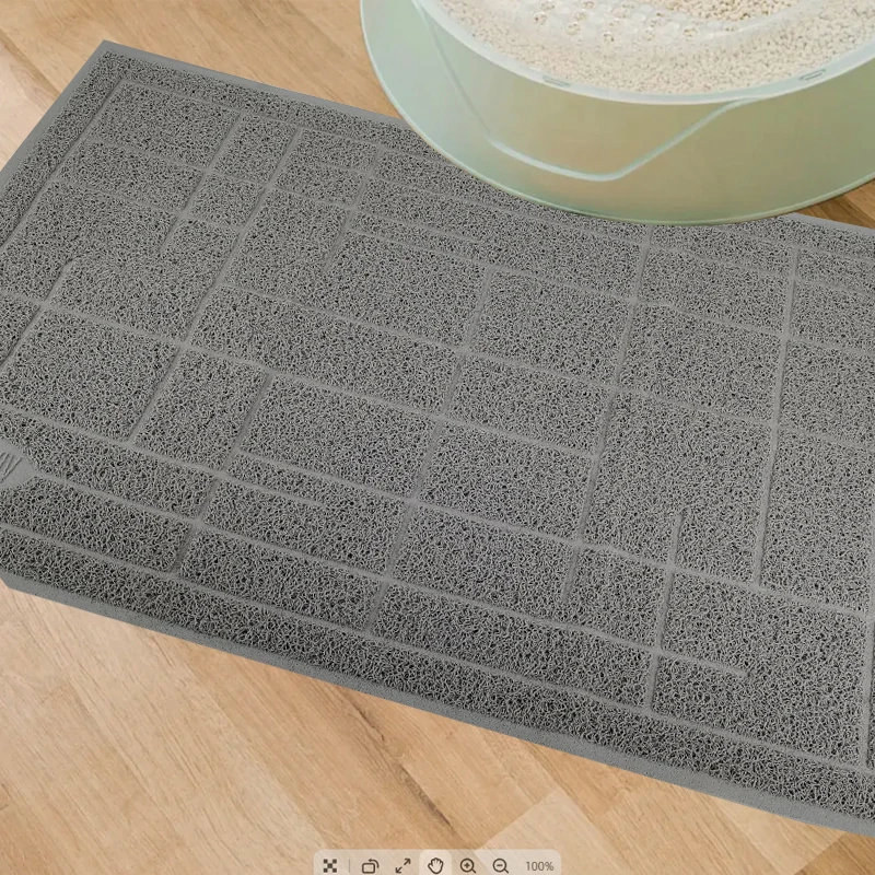Soft on Kitty Paws 90*60cm Large Kitty Litter Box Mat PVC Cat Litter Mat with Non-Slip Backing