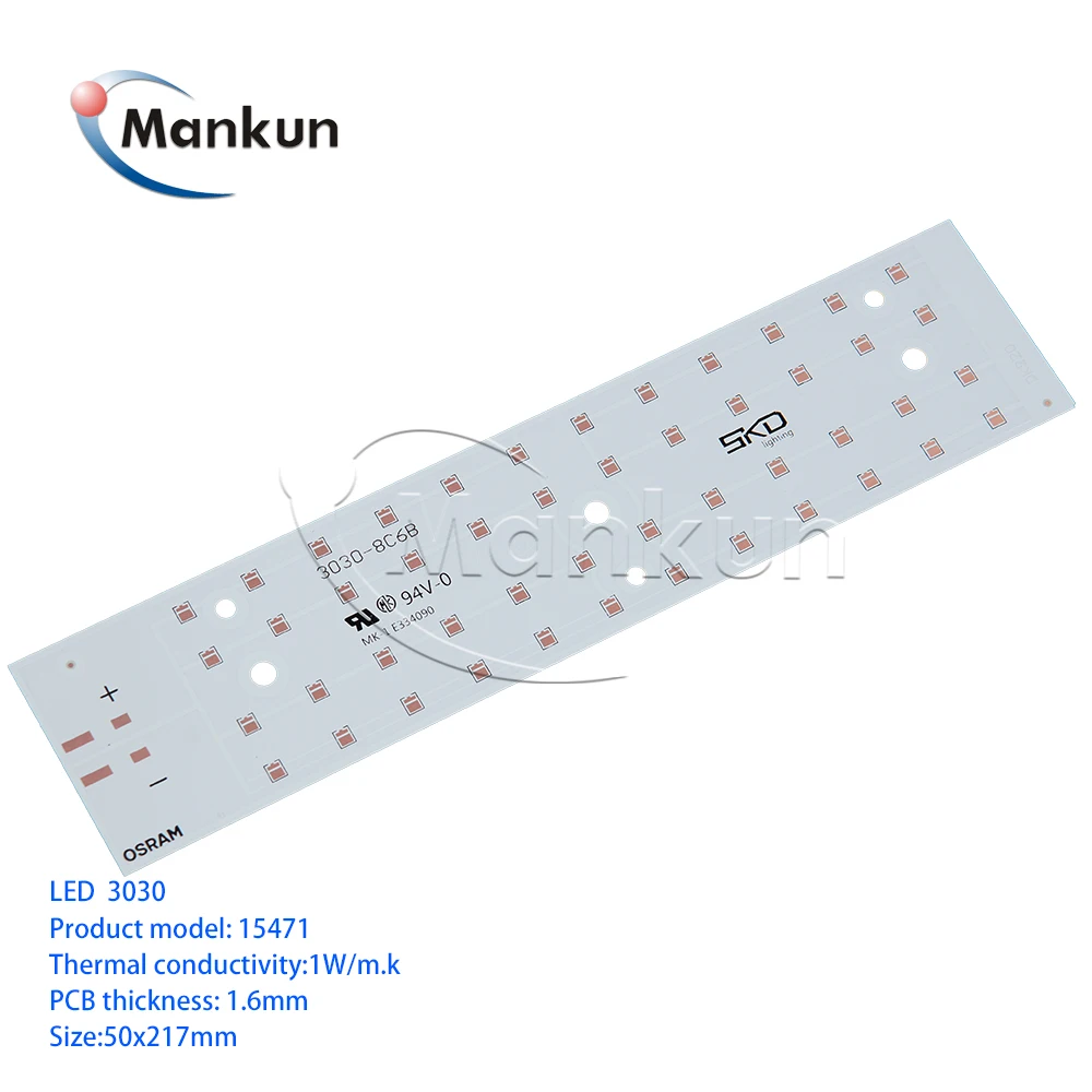 
Mankun Customized 50W SMD 3030 led aluminum pcb Board Assembly 