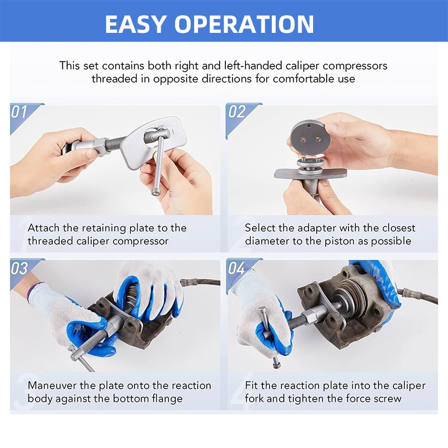 Factory Wholesale Universal Disc Brake Caliper Piston Compressor Wind Back Repair Tool Kit