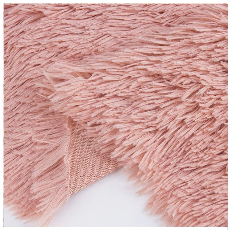  customized long pile polyboa fur fabric for home textile high plush