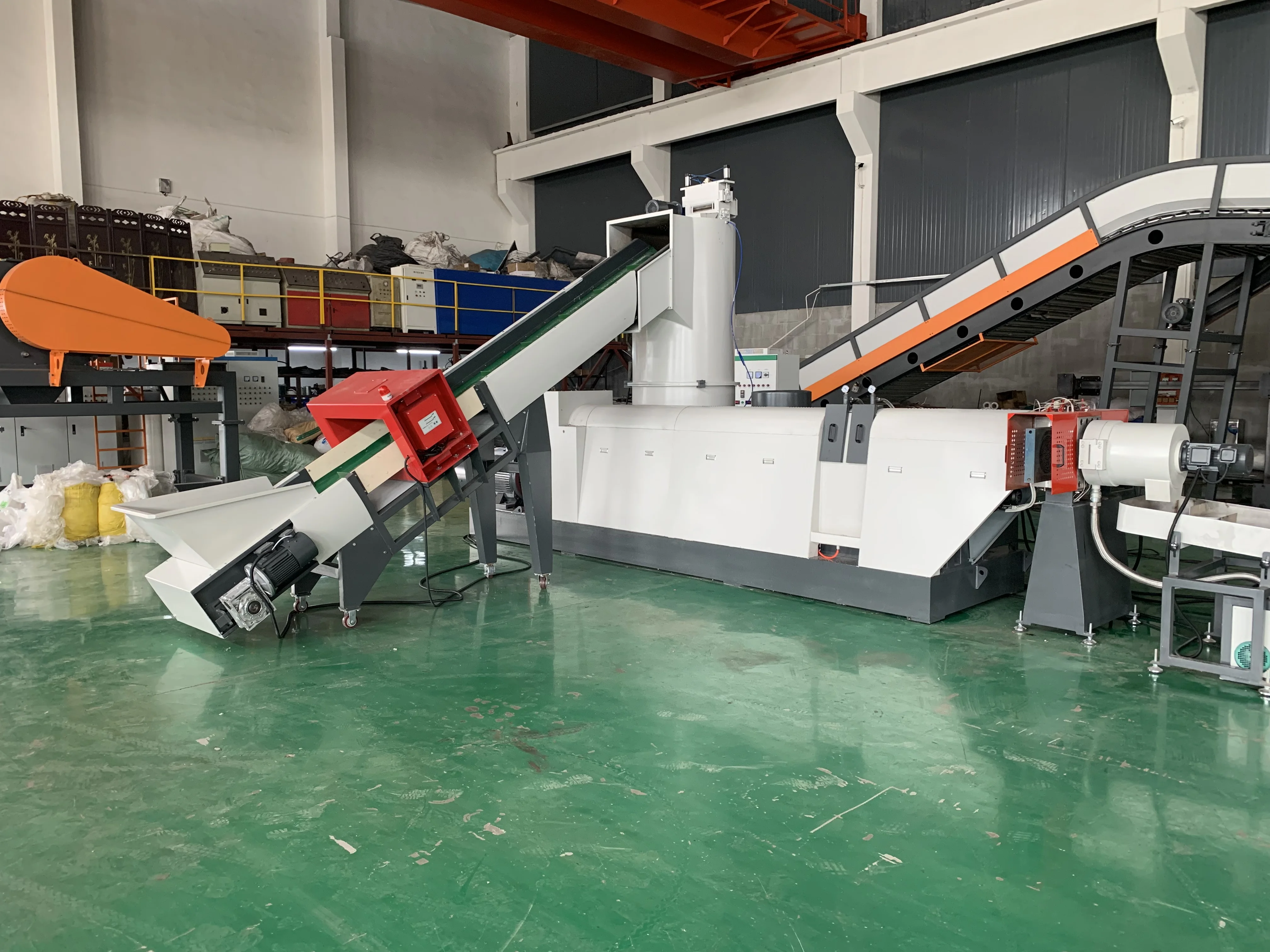 Waste PP PE PET BOPP film recycling granules machine durable plastic pelletizing machine